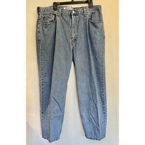 LEVIS 550 Light Wash Relaxed Tapered Blue Jeans, Mens 40 x‎ 29